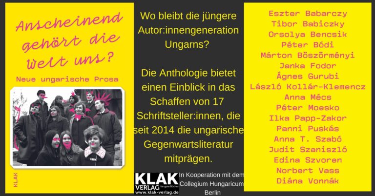 Mehr über den Artikel erfahren Neue ungarische Prosa