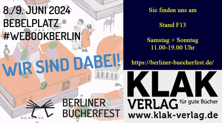 Mehr über den Artikel erfahren Berliner Bücherfest 2024