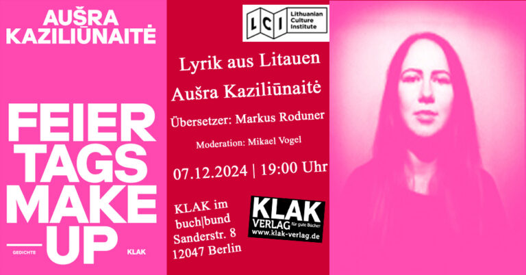 Mehr über den Artikel erfahren 07.12.2024: Litauisch Lyrik & Wein bei KLAK