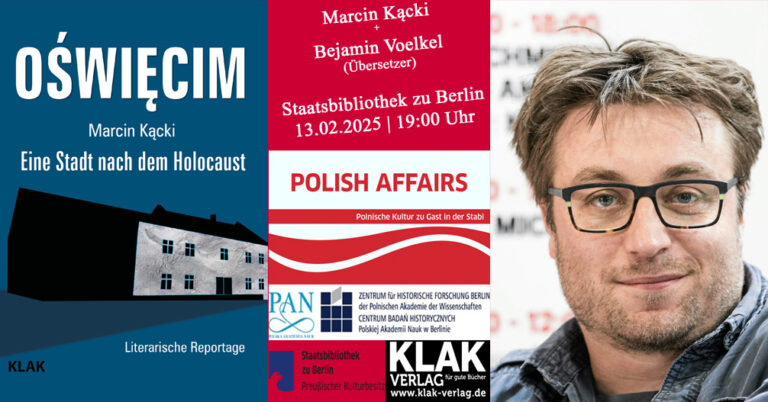 Mehr über den Artikel erfahren 13.02.2025: Buchpremiere mit Marcin Kącki: Oświęcim. Eine Stadt nach dem Holocaust