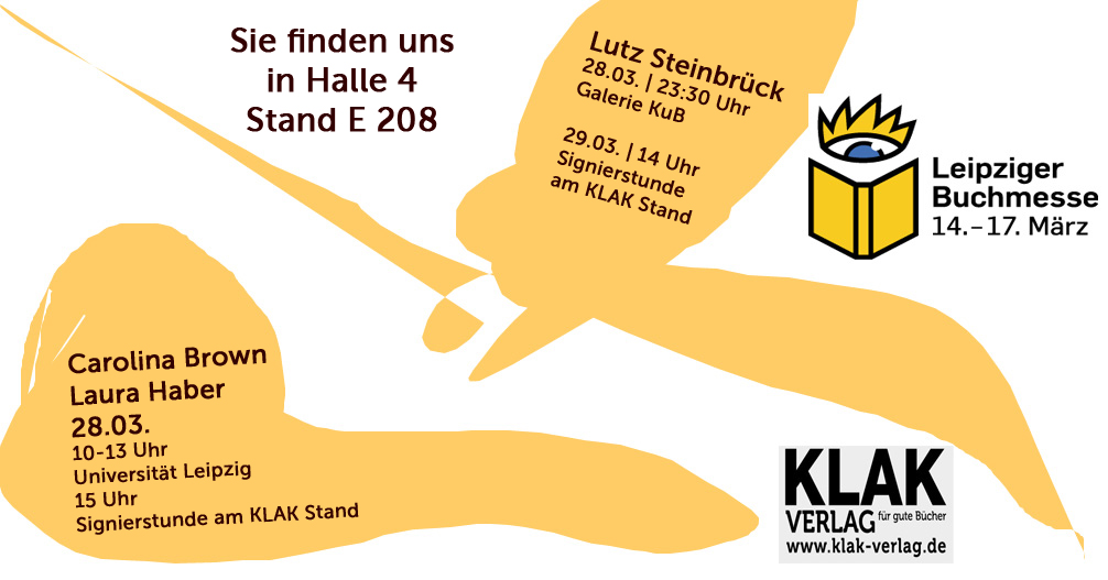 Du betrachtest gerade Leipziger Buchmesse 2025: KLAK Halle 4 | Stand E208