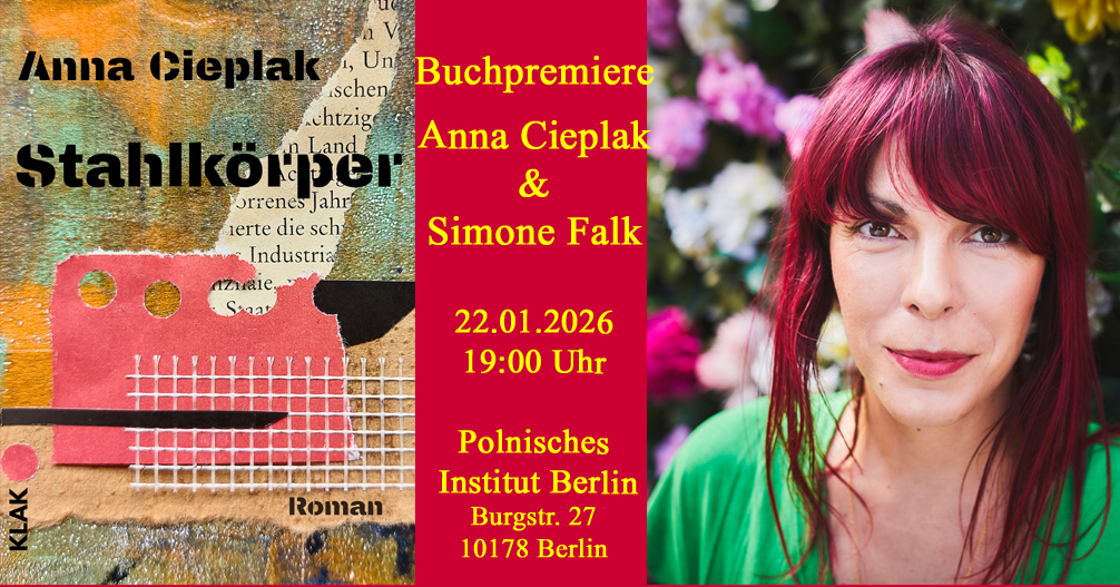 Du betrachtest gerade 22.01.2026 | „Stahlkörper“, Buchpremiere mit Anna Cieplak & Simone Falk