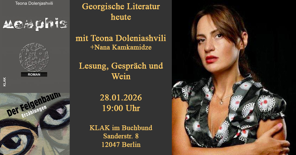 Du betrachtest gerade 28.01.2026 | Georgische Literatur mit Teona Doleniashvili bei KLAK