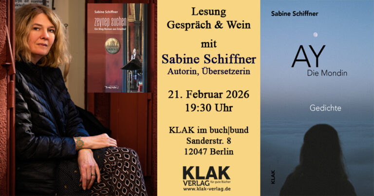 Mehr über den Artikel erfahren 21.02.2026 | Sabine Schiffner bei KLAK im buch|bund